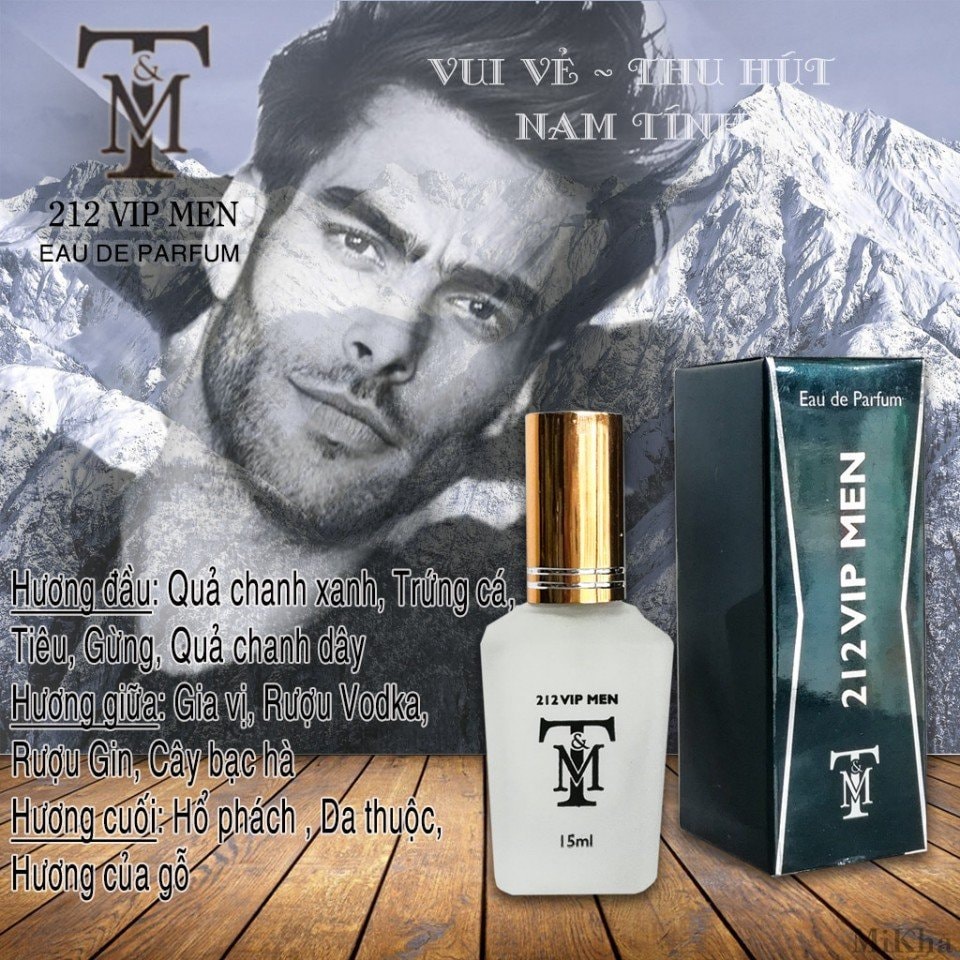 NƯỚC HOA 212 VIP MEN 15ML THƠM CỰC LÂU