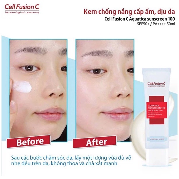 Kem Chống Nắng Nâng Tông, Cấp Ẩm, Ngăn Ngừa Lão Hóa Cell Fusion C Laser Sunscreen 100 SPF50+/PA+++