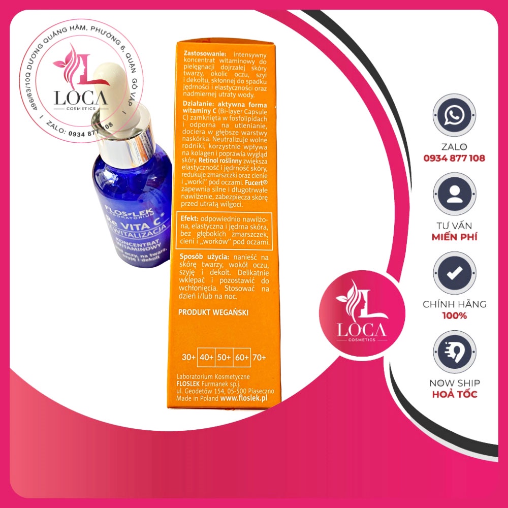 [SẴN-AUTH] Serum Re Vita C Floslek Balan 15ml dưỡng trắng trẻ hóa da