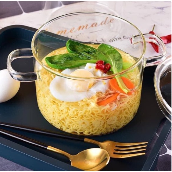 Nồi Thủy Tinh Mini Trong Suốt Gia Dụng Cho Nhà Bếp chịu nhiệt