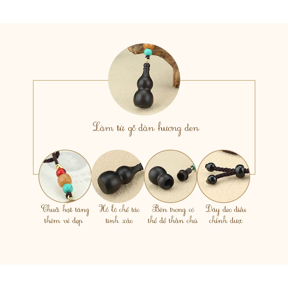 Dây đeo cổ CHÚ LĂNG NGHIÊM hình hồ lô
