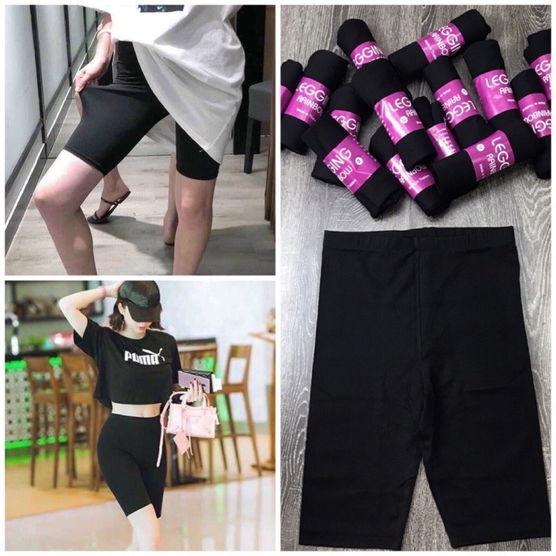 Quần legging lửng nữ, chất liệu co giãn