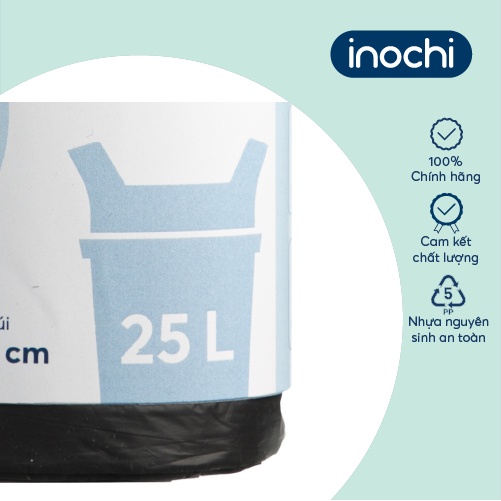 Túi rác tiện dụng Inochi - Soji 25L x 28 túi (Size M)(có quai cầm)