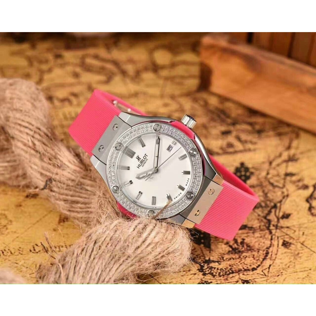 [FULL BOX] [Đủ Màu] Đồng Hồ Nữ HB BIGBANG Viền Đá-34mm- máy quazt , Chống Nước- Bảo Hành 24 Tháng | BigBuy360 - bigbuy360.vn