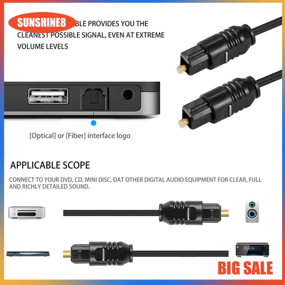 【SUN】1.8m Digital Audio Cables Connect Optical Digital Coaxial Cable Audio Cord