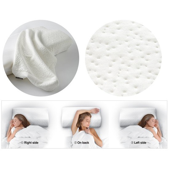 Gối Memory Foam 50D Hình Cong Lock&Lock HLW111 (50 x 30 cm)