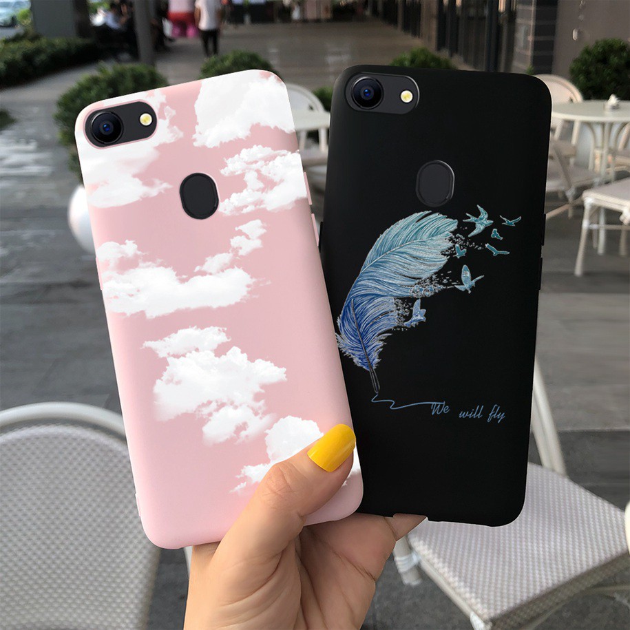 Ốp điện thoại họa tiết lông vũ dành cho Oppo F1S F3 F5 F7 F9 F11 F15 F17 F19 Pro Plus F5 Youth
