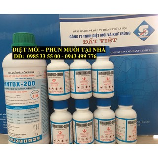 dung dịch diệt bọ chét, ve giận, bọ chó mèo...Hantox- 200 chai 100ml