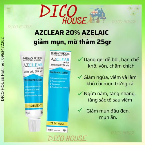 Kem AZCLEAR Action Lotion giảm mụn, mờ thâm 25gr