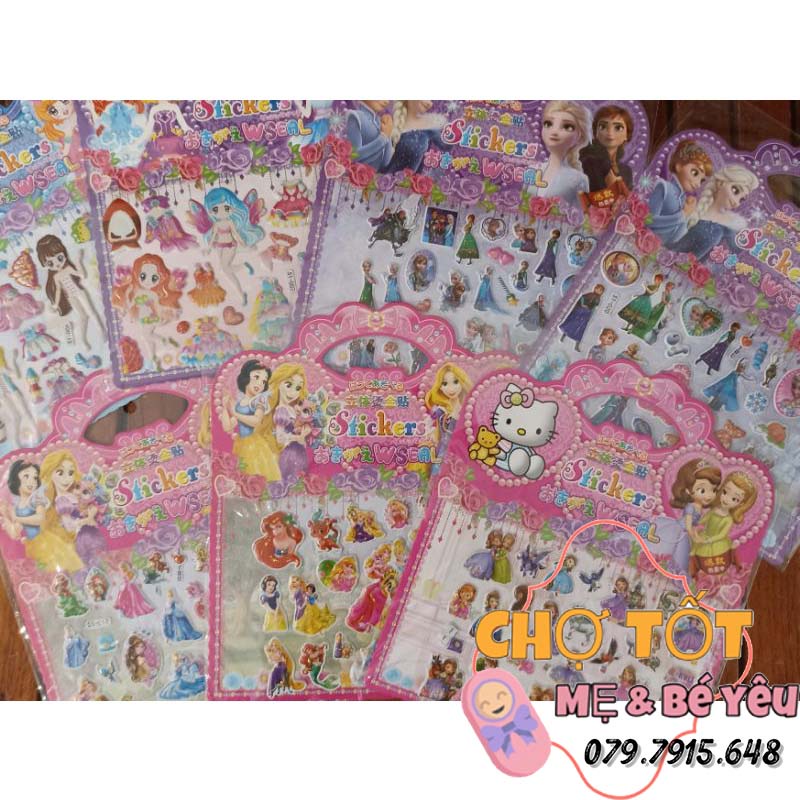 Đồ Chơi Hình Dán Sticker Nổi 3D cho bé trai và bé gái (nhiều mẫu)