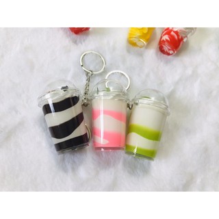 Móc khóa trà sữa, kem cute