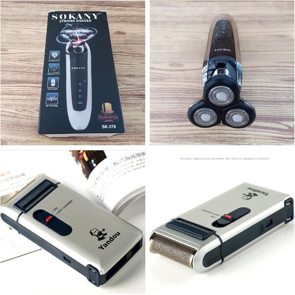 [FREESHIP] MÁY CẠO RÂU 3 LƯỠI SOKANY SK-378, KEMEI KM-7390, RUIYING FS198, PS197 CAO CẤP