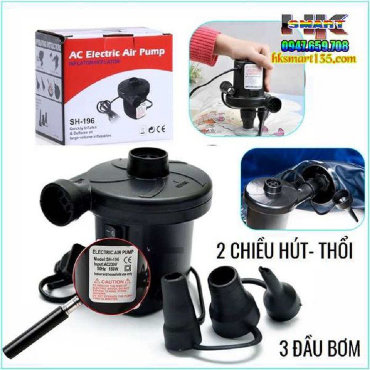 Bơm Điện 2 Chiều Cực Mạnh 220V Bơm Và Hút bơm hơi thông thường khác, hút túi hút chân không đựng chăn