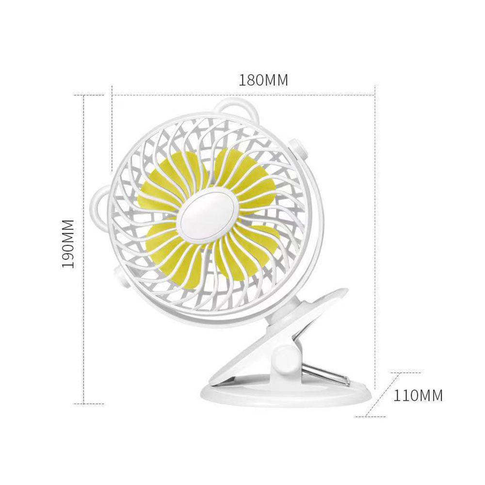 ESPO Quạt USB Gắn Xe Đẩy Em Bé Xoay 360 Độ Tiện Dụng° Quạt Cắm Trại Kẹp Bàn Điều Chỉnh Được
