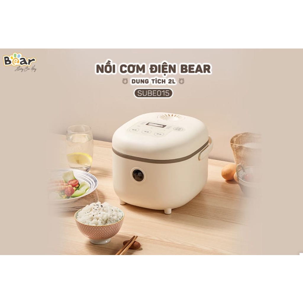 [Hiệu Qủa 100%] Nồi Cơm Điện Thông Minh Bear, Tiện Lợi, Nhỏ Gọn.