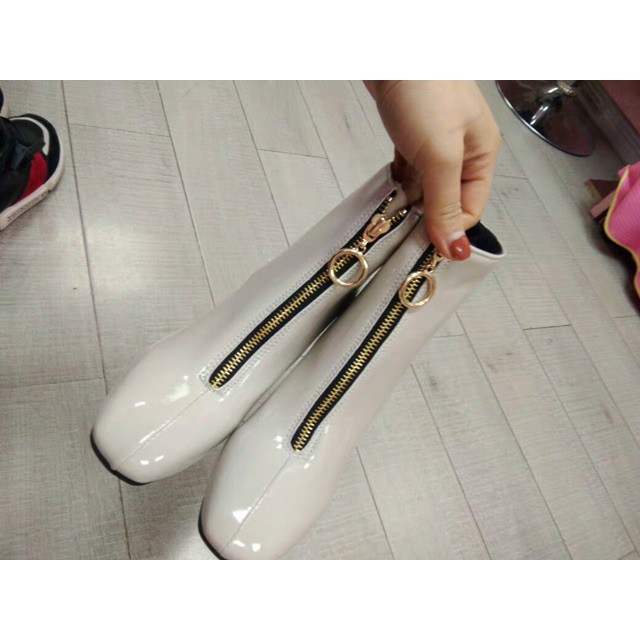 (Ảnh thật) ORDER Bốt da bóng cổ cao khoá tròn hàng Quảng Châu cao cấp | BigBuy360 - bigbuy360.vn