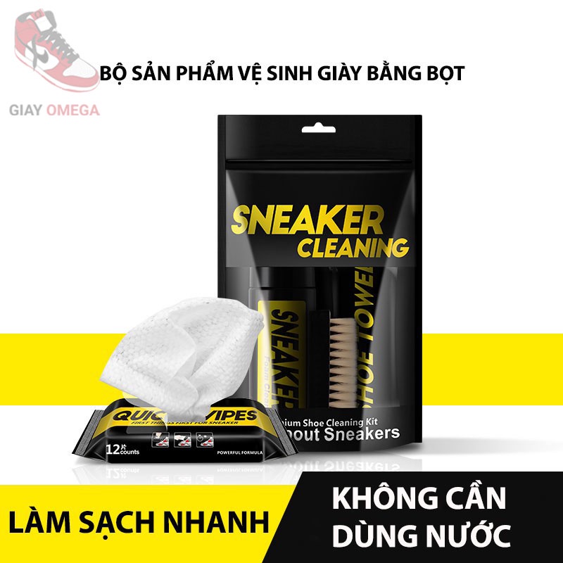 Bộ kit vệ sinh giày Sneaker Cleaning 150ml có kèm bàn chải và khăn