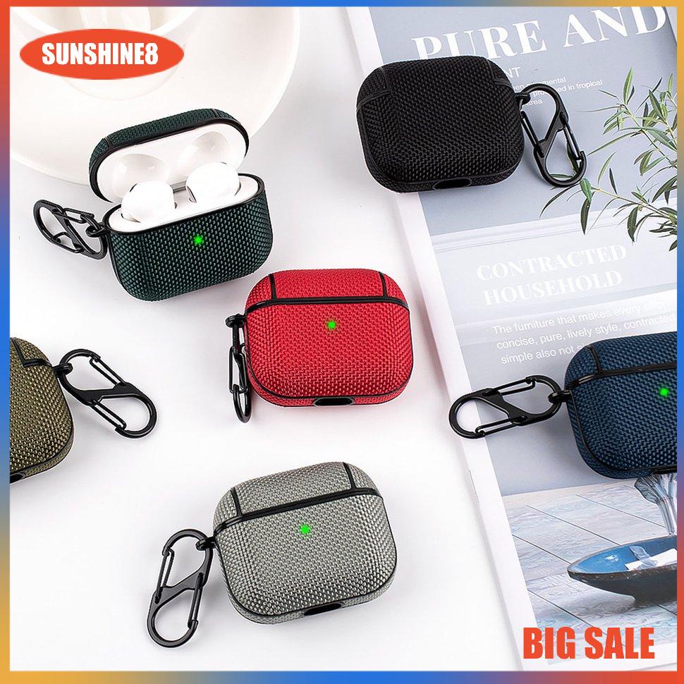 【SUN】Headphone Cover With Carabiner Nylon Cases For Airpods3 Wireless Earphone Case
