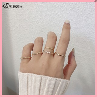 Set 5 nhẫn xinh xắn cá tính phong cách hàn quốc