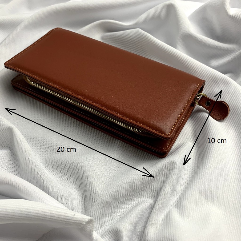 Clutch cầm tay Unisex da bò thật CL129VB (Đen/Nâu) [Freeship] - 100% da bò thật, BH 3 năm | BigBuy360 - bigbuy360.vn