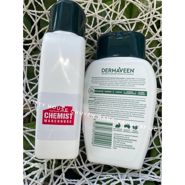 KEM DƯỠNG ẨM DERMAVEEN MOISTURISING LOTION DAILY NOURISH CHAI 250ML