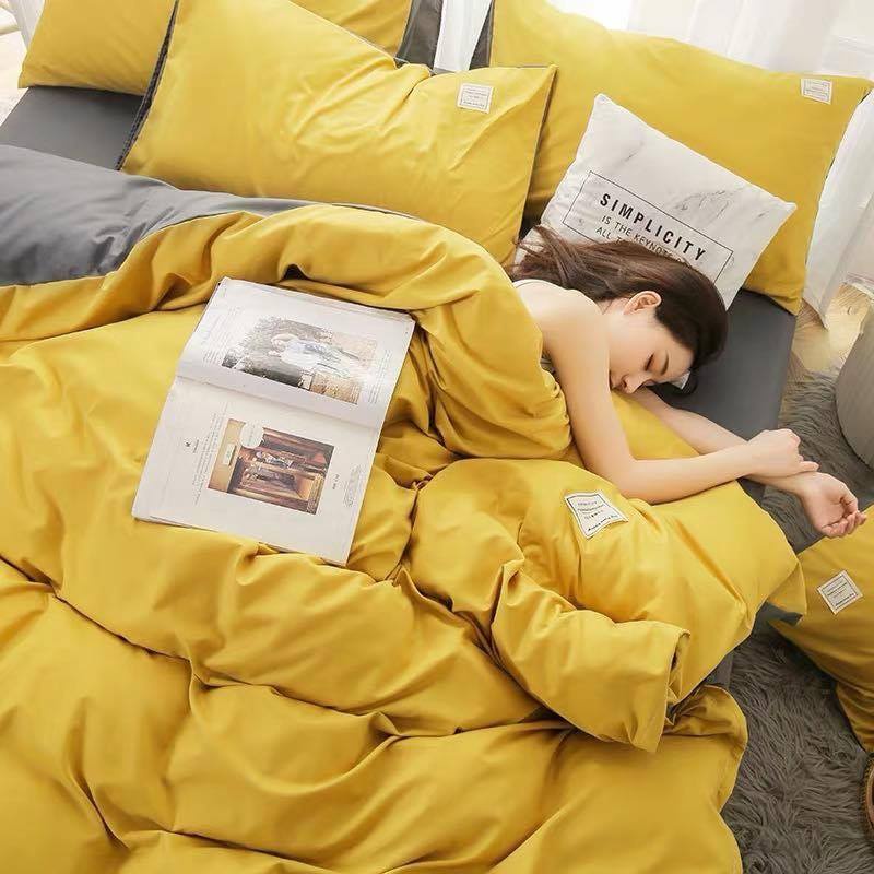 Bộ chăn ga gối Cotton Tici VIE HOME Bedding trơn màu basic dễ trang trí phòng ngủ nhiều kích thước