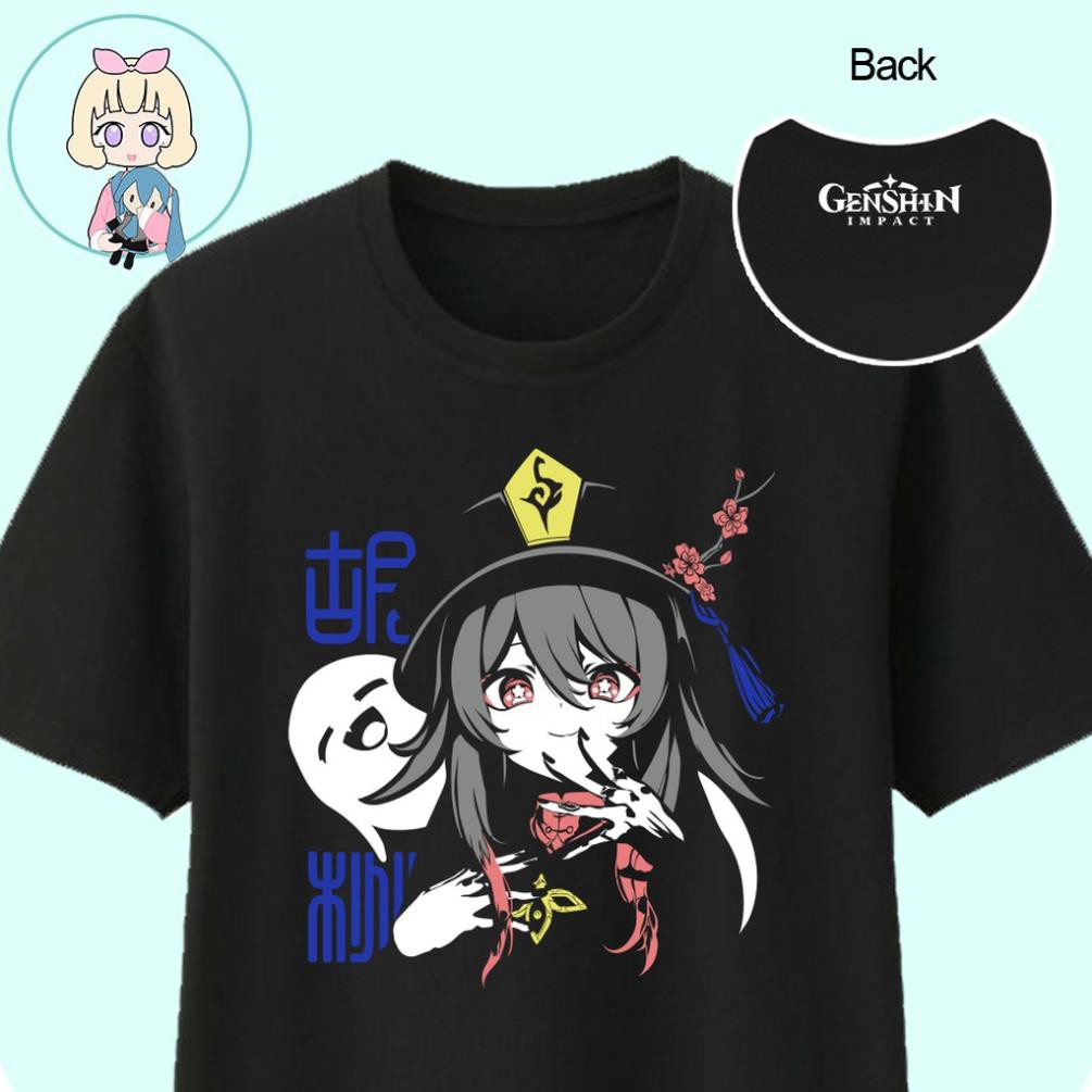 (SALE 50%)Áo thun Genshin Impact Premium Design Hu Tao màu đen / SP bán chạy