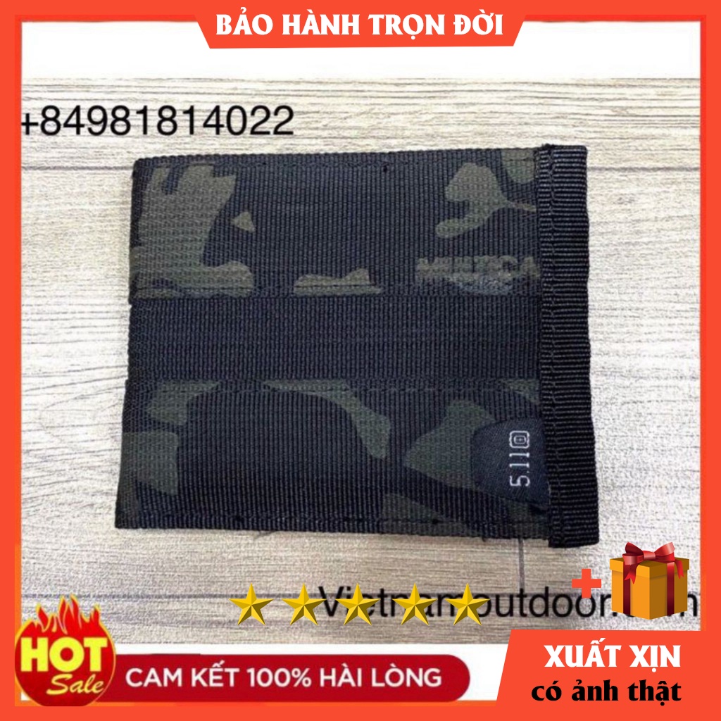 Ví nam cao cấp 511 Tactical Tracker Bifold Multicam, bóp nam cầm tay 5.11 , ví tactical ⚡️ [ HÀNG XUẤT DƯ ]