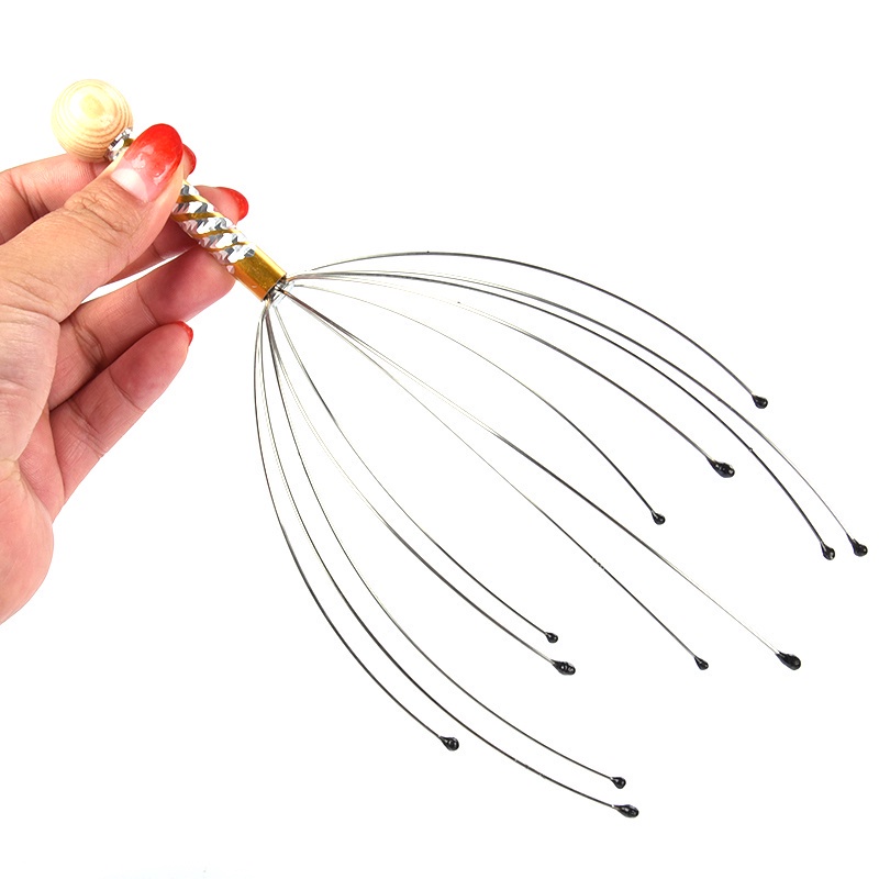 [Hàng mới về] Cây mát-xa da đầu thiết kế bạch tuộc làm phồng tóc