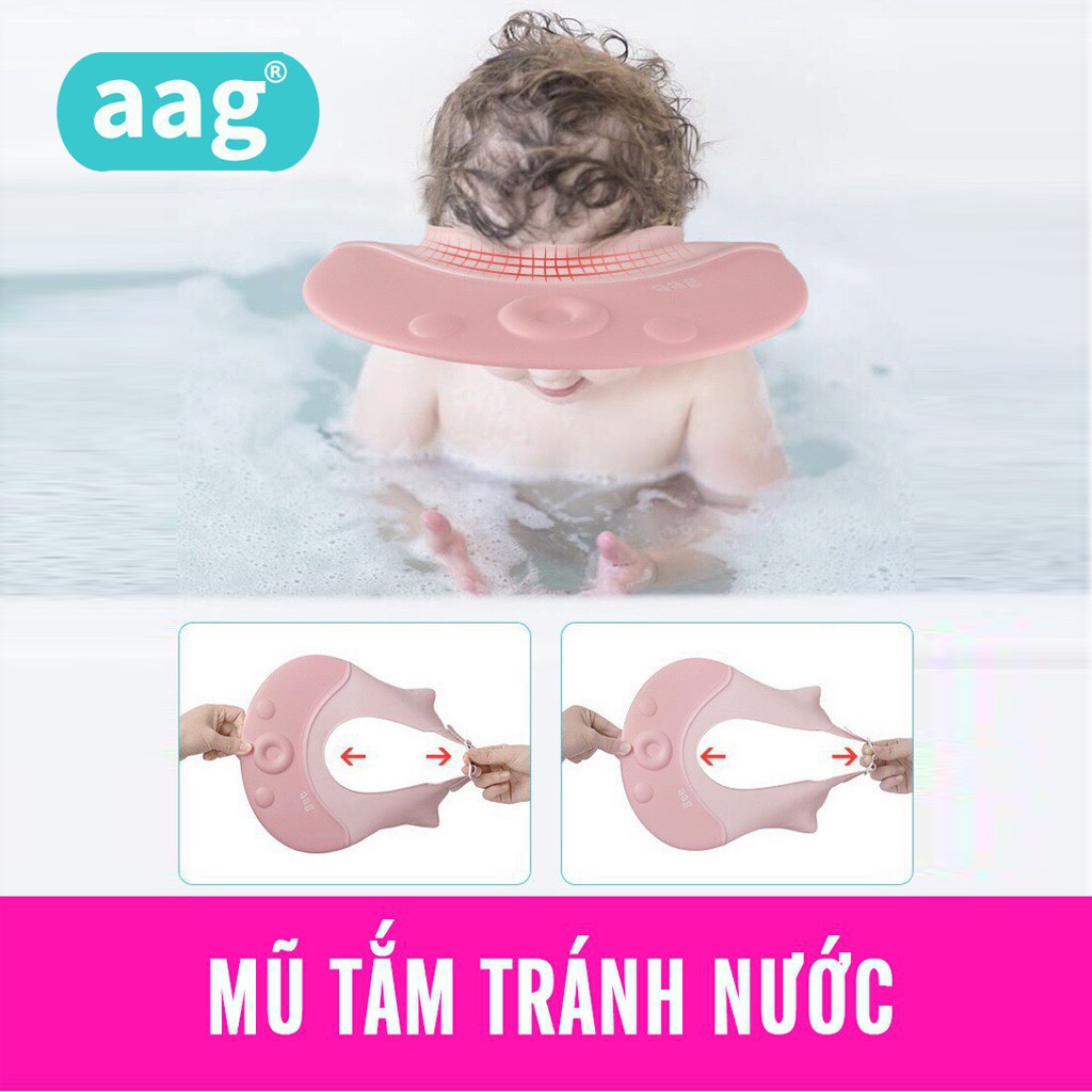 Mũ tắm chắn nước AAG cao cấp cho bé