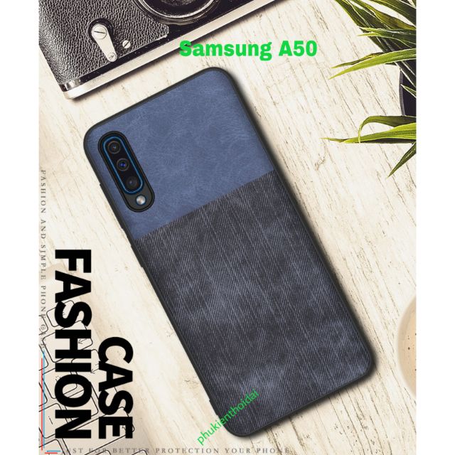 Ốp lưng Samsung Galaxy A50 / A50s / A30s / A70  dùng chung chống sốc vân da bò thời trang cao cấp để