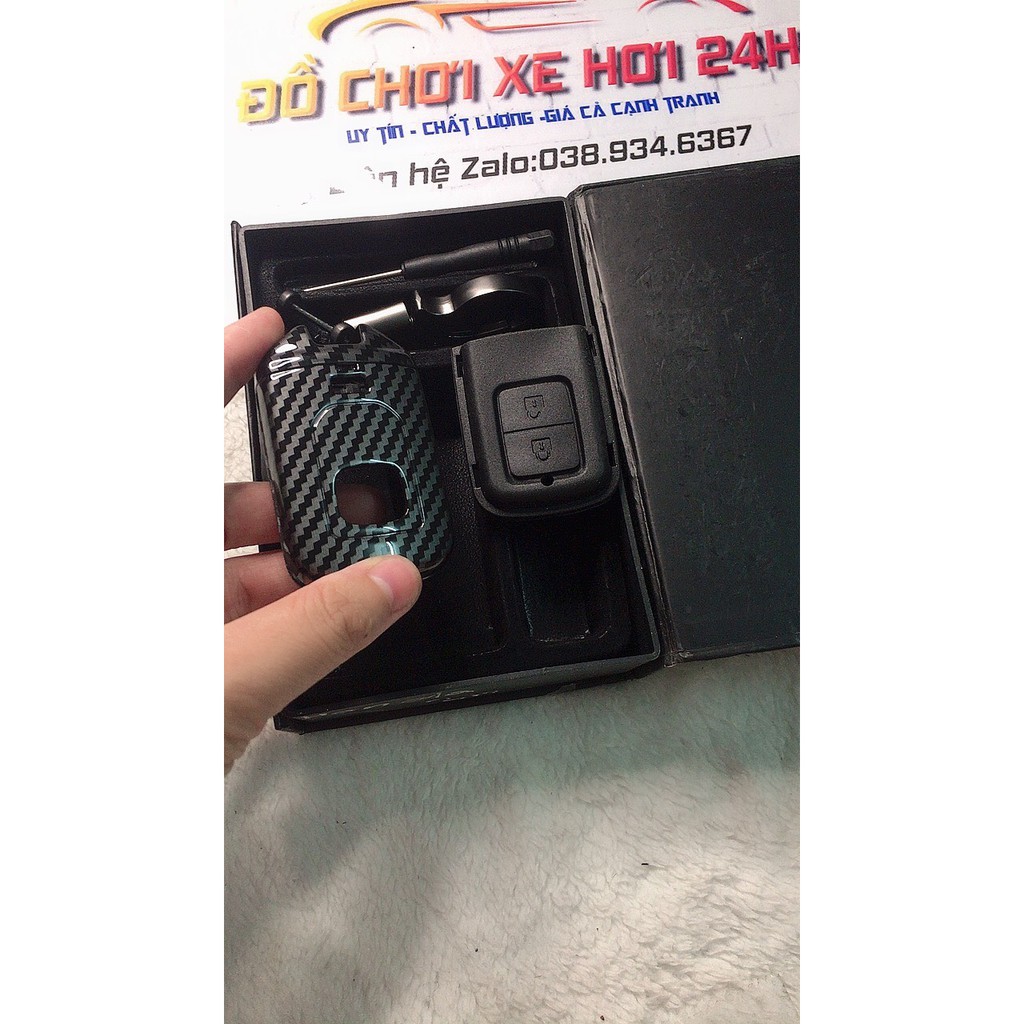Ốp cacbon Honda 2 nút bấm, bảo vệ chìa khóa vượt trội, theo phong cách sang trọng, độc đáo