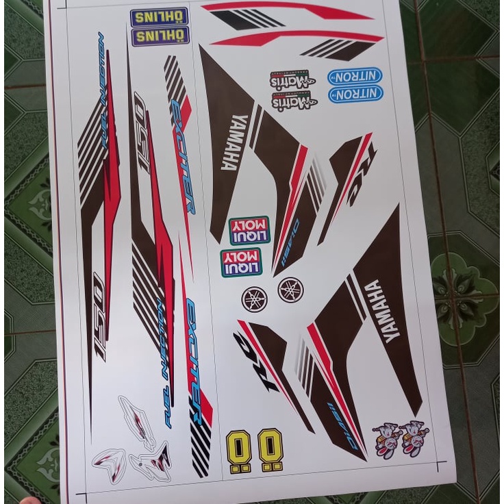 tem rời ex 150 đỏ trắng