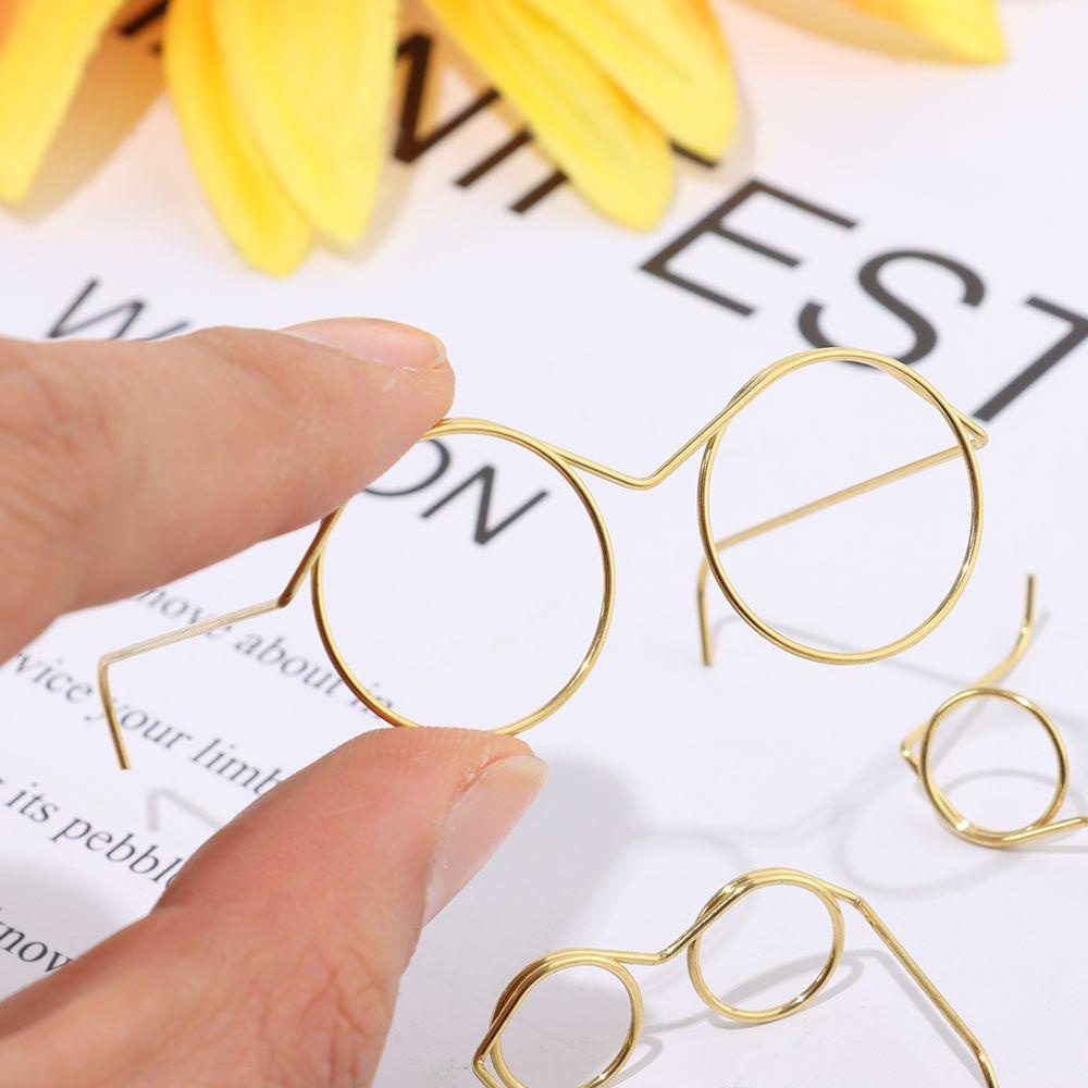 Kính Cầu Vồng Thời Trang Cho Búp Bê|Gọng Tròn Gắn Búp Bê Bằng Hợp Kim Phong Cách Retro Dễ Thương