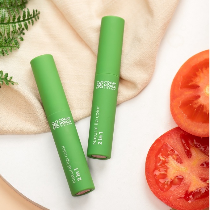 Son kem lì hữu cơ cà chua Cocayhoala Mềm mịn lâu trôi - Dưỡng môi 2in1 Bền màu cả ngày - 2.5g | BigBuy360 - bigbuy360.vn