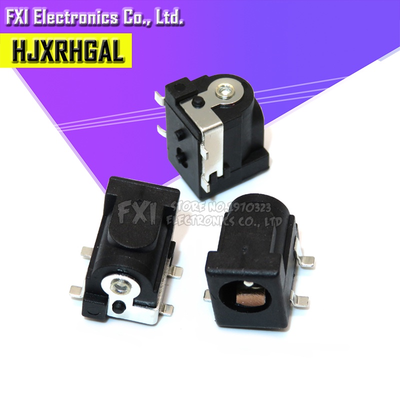 Bộ 10 Chân Đồng DC-005 DC005 DC050 DC 5.5-2.1mm 4PINS SMD