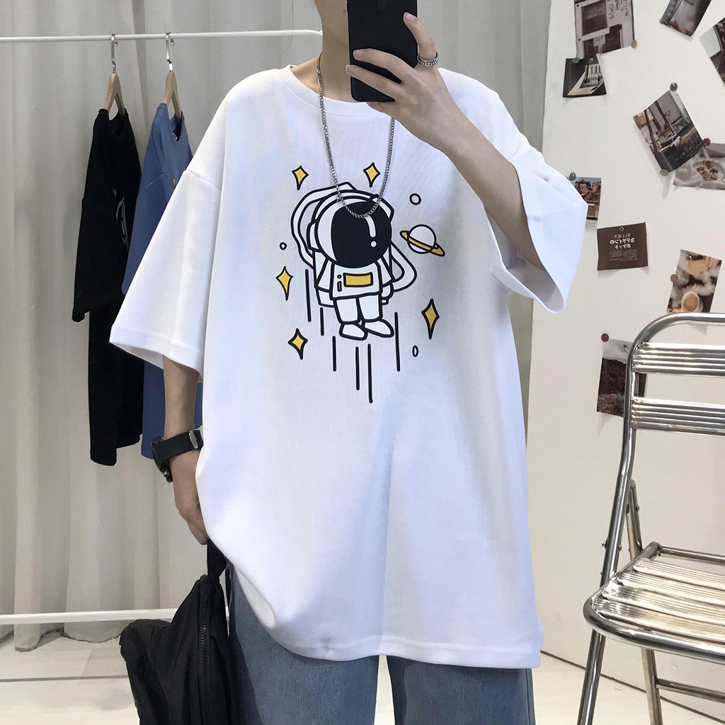 Áo thun cổ tròn oversize in hình phi hành gia Nasa | BigBuy360 - bigbuy360.vn