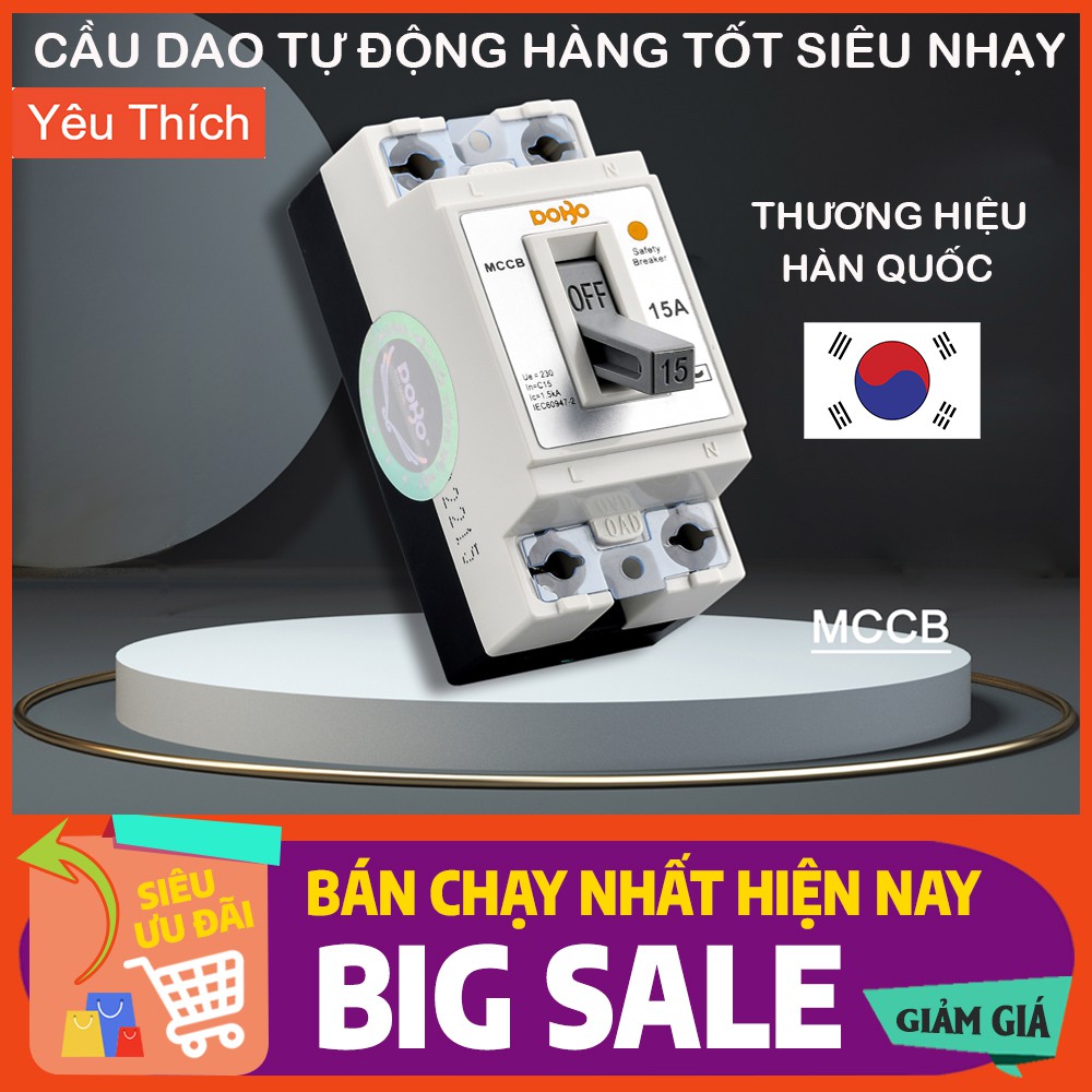 [HÀNG CHÍNH HÃNG] CB cóc - Cầu Dao Tự Động Loại Tốt - Aptomat tự động DOBO Hàn Quốc siêu nhạy