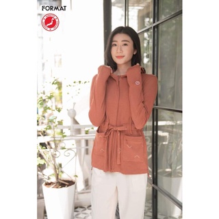 Size M - Áo chống nắng Format dáng ngắn - Mầu gạch