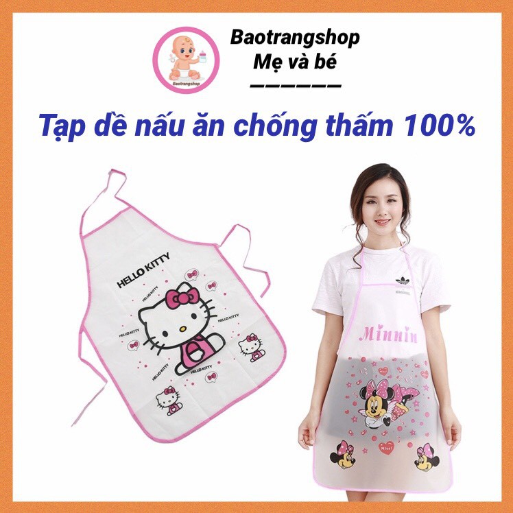 [Siêu rẻ] Tạp dề nấu ăn chống thấm, hình thú dễ thương