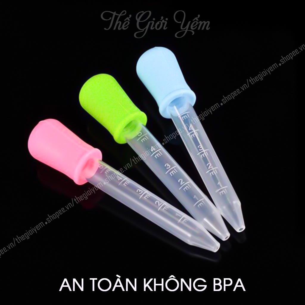 Ống hút bón sữa nhỏ thuốc cho bé không chịu uống thuốc bú bình an toàn loại 5ml