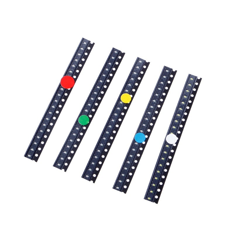 Bộ 100 Đèn Led 5 Màu Smd 0603