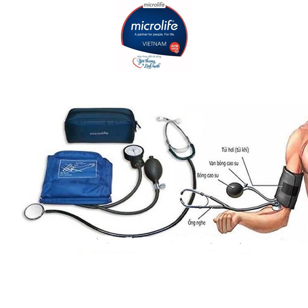 Máy đo huyết áp cơ Microlife AG1-20 | Hàng Chính Hãng Thụy Sỹ - Dùng cho bác sỹ , y tá , điều dưỡng