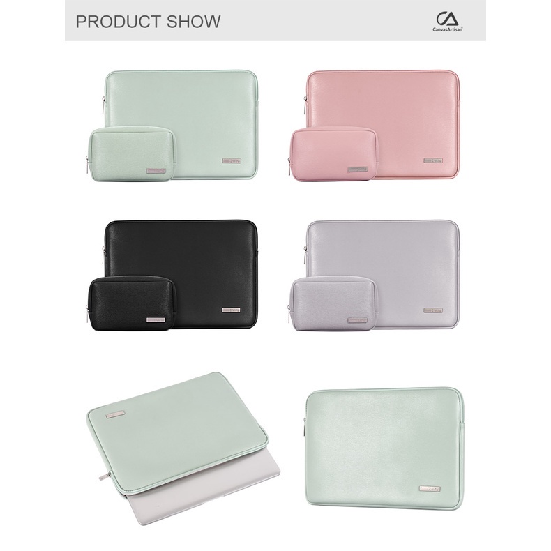 CanvasArtisan Túi Da Đựng Laptop Chống Sốc Chống Thấm Nước Màu Kẹo Dễ Thương Cho Surface Air Pro 11 / 12 / 13 / 14 / 15 inch