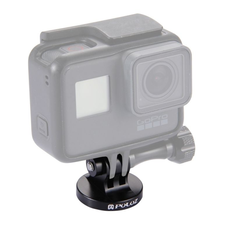 Mount GoPro Hero nhôm CNC gắn tripod chân máy ảnh PULUZ - ĐEN