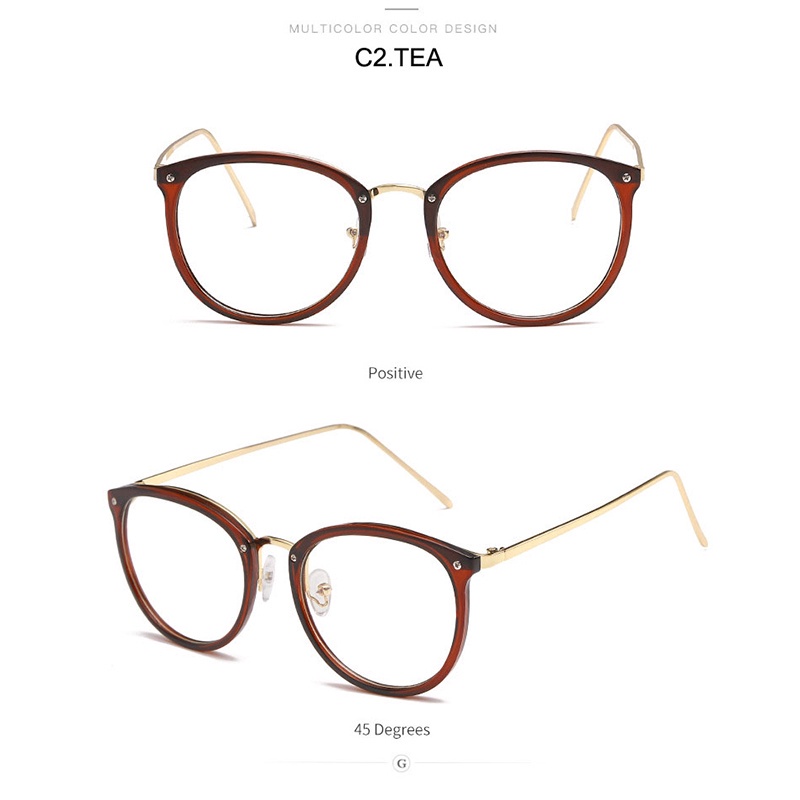 Kính mát gọng tròn kim loại phong cách retro dành cho nữ