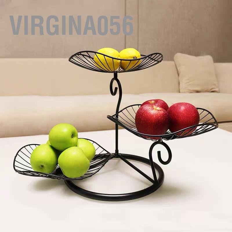 Có thể bán buôn Phong cách Bắc Âu Giỏ trái cây 3 tầng Hiện đại đựng đồ ăn nhẹ nhiều cho Bàn cà phê trong phòng khách Virgina056 Hàng giao ngay