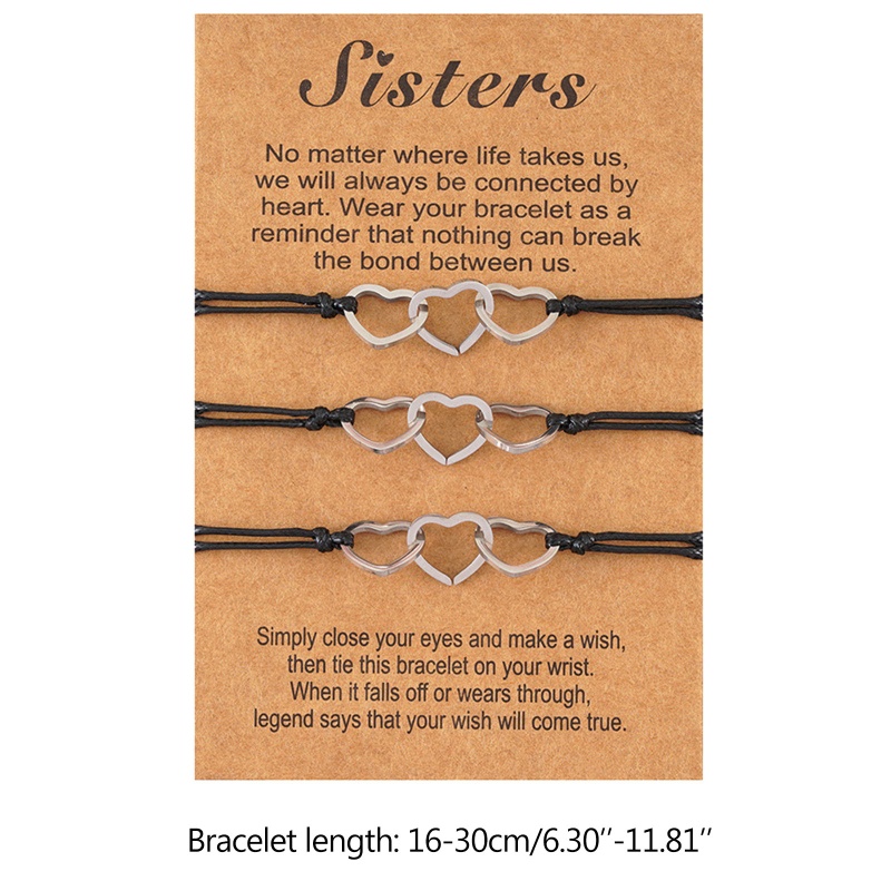 Set 3 Vòng Tay Bện Dây Gắn Thẻ Bằng Thép Không Gỉ Sáng Tạo Phong Cách Âu Mỹ