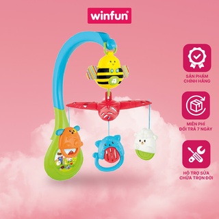 Treo nôi cũi phát nhạc / tiếng ồn trắng ru ngủ đa năng hình con ong Winfun 0856 - Đồ chơi treo có thể tháo rời 5.0