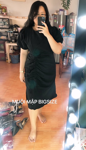 Đầm Tay Búp Rút Tà Nhún Bigsize